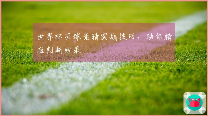 世界杯买球竞猜实战技巧，助你精准判断结果